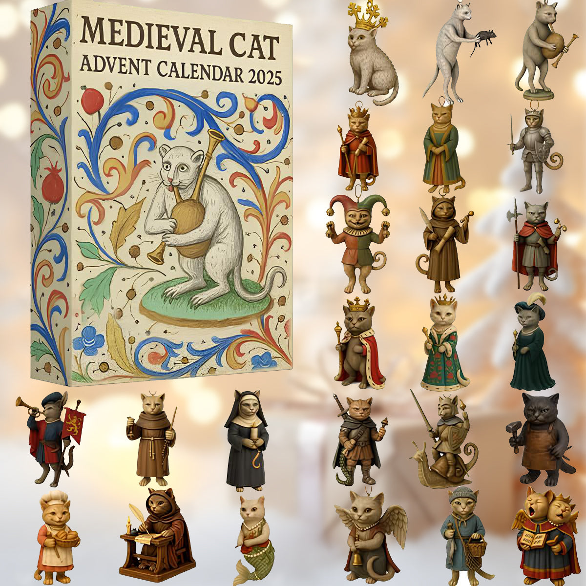 🔥Hot Sale 50% OFF🔥Medieval Cat Advent Calendar 2025✨
