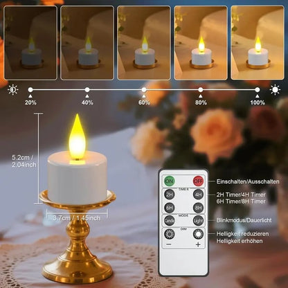 🔥Hot Sale 50% OFF🔥Flameless Candles, 2025 12pcs USB Rechargeable Tea Lights Candles