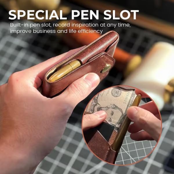 🔥Limited Time Discount 🔥Handmade Leather Wallet for Men with RFID Blocking