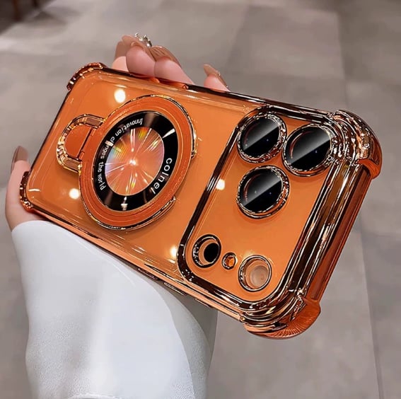 🔥Hot Sale🔥New In Phone Case for iPhone 17 Series - Four Corners Air Cushion Anti-fall Case for iPhone with Invisible Ring Stand