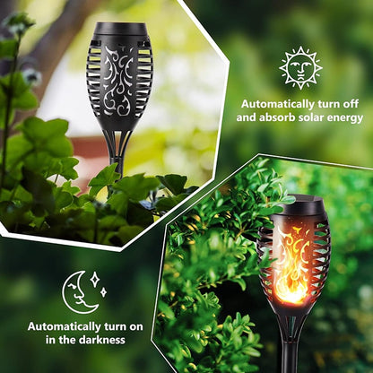 🏆Flash Sale⚡ 50K+ Solar Powered Fire Flame Design Garden Light