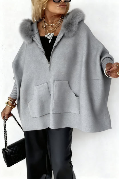 🔥Limited Time Discount 💥Women Fur Collar Solid Color Casual Jacket
