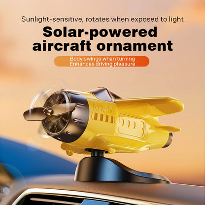 🎁2025 Limited Time Sale - 50% OFF🔥Solar powered airplane shaped car ornaments