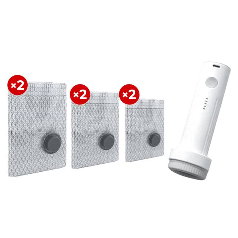 [2026 Upgraded VacBrid] Cordless Vacuum Compression Bag Set – 15 Pack
