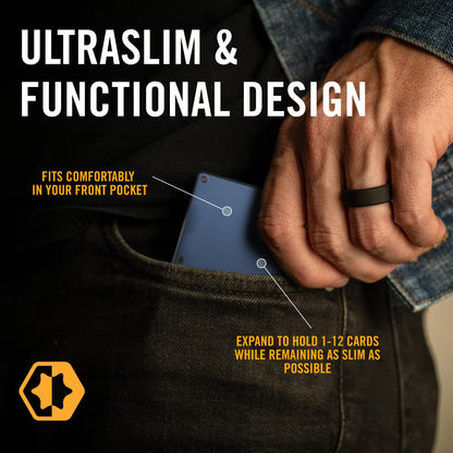 Slim RFID Blocking Metal Wallet | Minimalist Front Pocket Card Holder