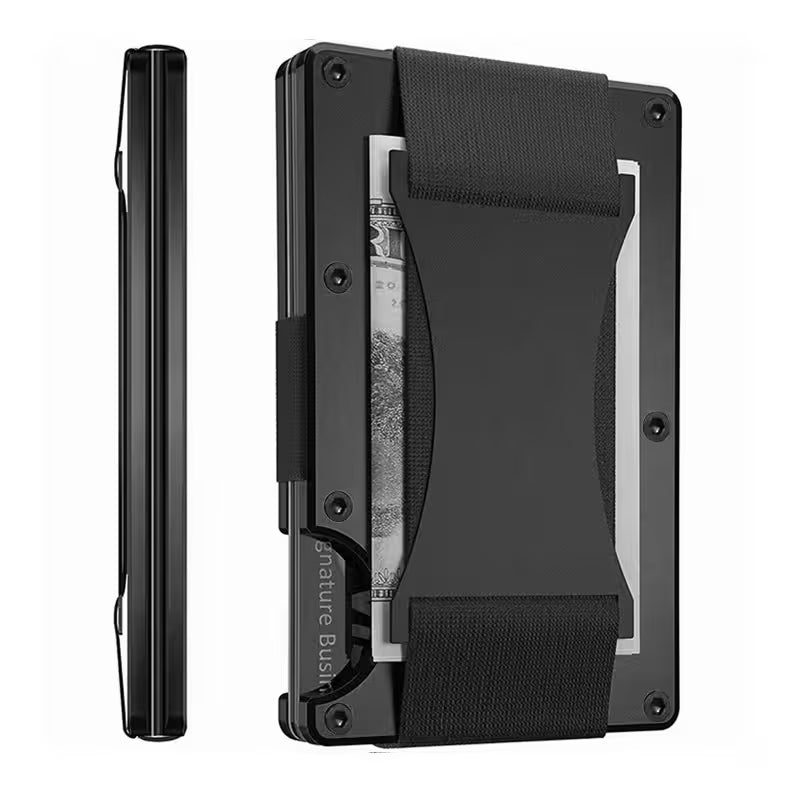 Slim RFID Blocking Metal Wallet | Minimalist Front Pocket Card Holder