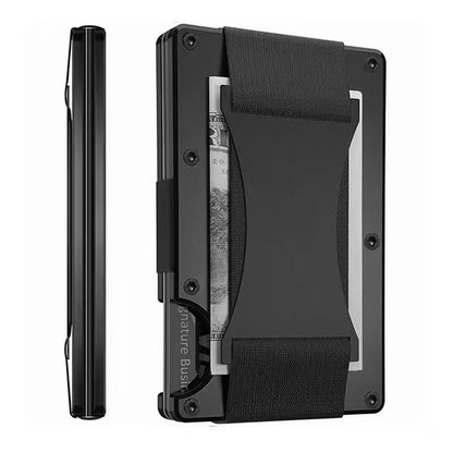 Slim RFID Blocking Metal Wallet | Minimalist Front Pocket Card Holder