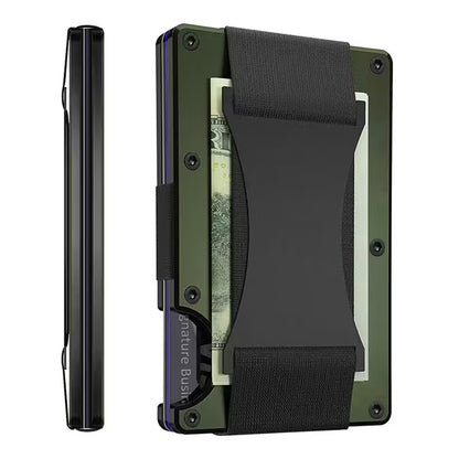 Slim RFID Blocking Metal Wallet | Minimalist Front Pocket Card Holder