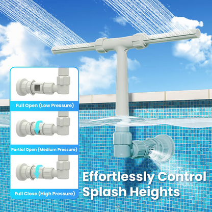 Adjustable Dual Spray Waterfall Sprinkler Cooler for Pool