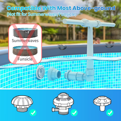 Adjustable Dual Spray Waterfall Sprinkler Cooler for Pool