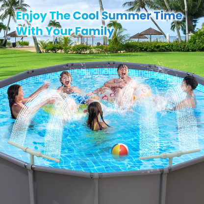 Adjustable Dual Spray Waterfall Sprinkler Cooler for Pool