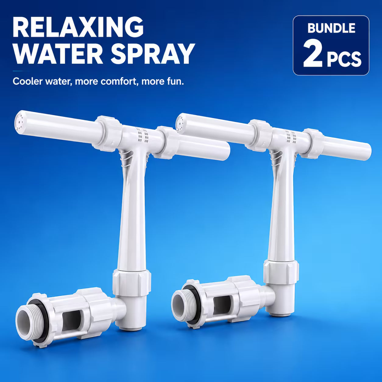 Adjustable Dual Spray Waterfall Sprinkler Cooler for Pool