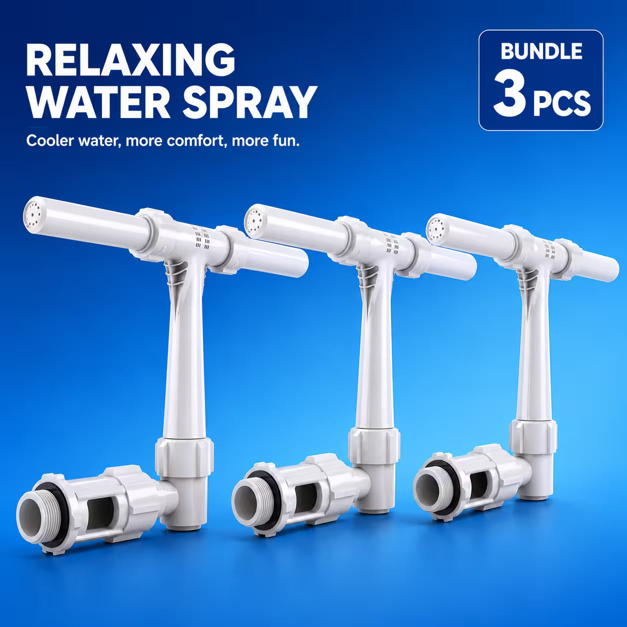 Adjustable Dual Spray Waterfall Sprinkler Cooler for Pool