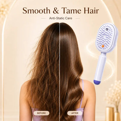 ❤️Flash Sale 50% OFF🔥Electric Mist Massage Hair Brush - Self-Cleaning Essential Oil Mist, Anti-Static Volumizing Hairbrush, Ideal Hair Care Gift
