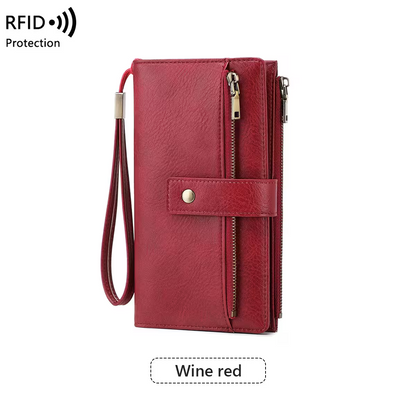 Women's Trifold RFID Blocking PU Leather Wallet