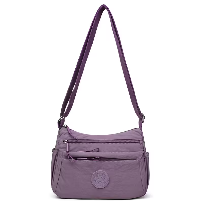 👜Women Solid Color Fashionable Multi-pocket Zipper Crossbody Bag