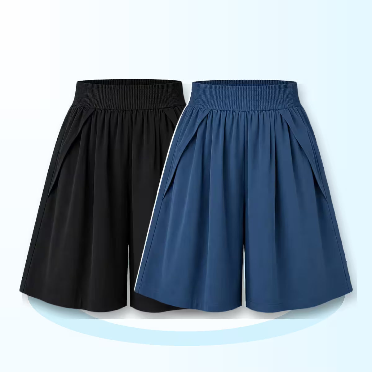 FlowEase - Cooling Stretch Knee-Length Shorts for Women