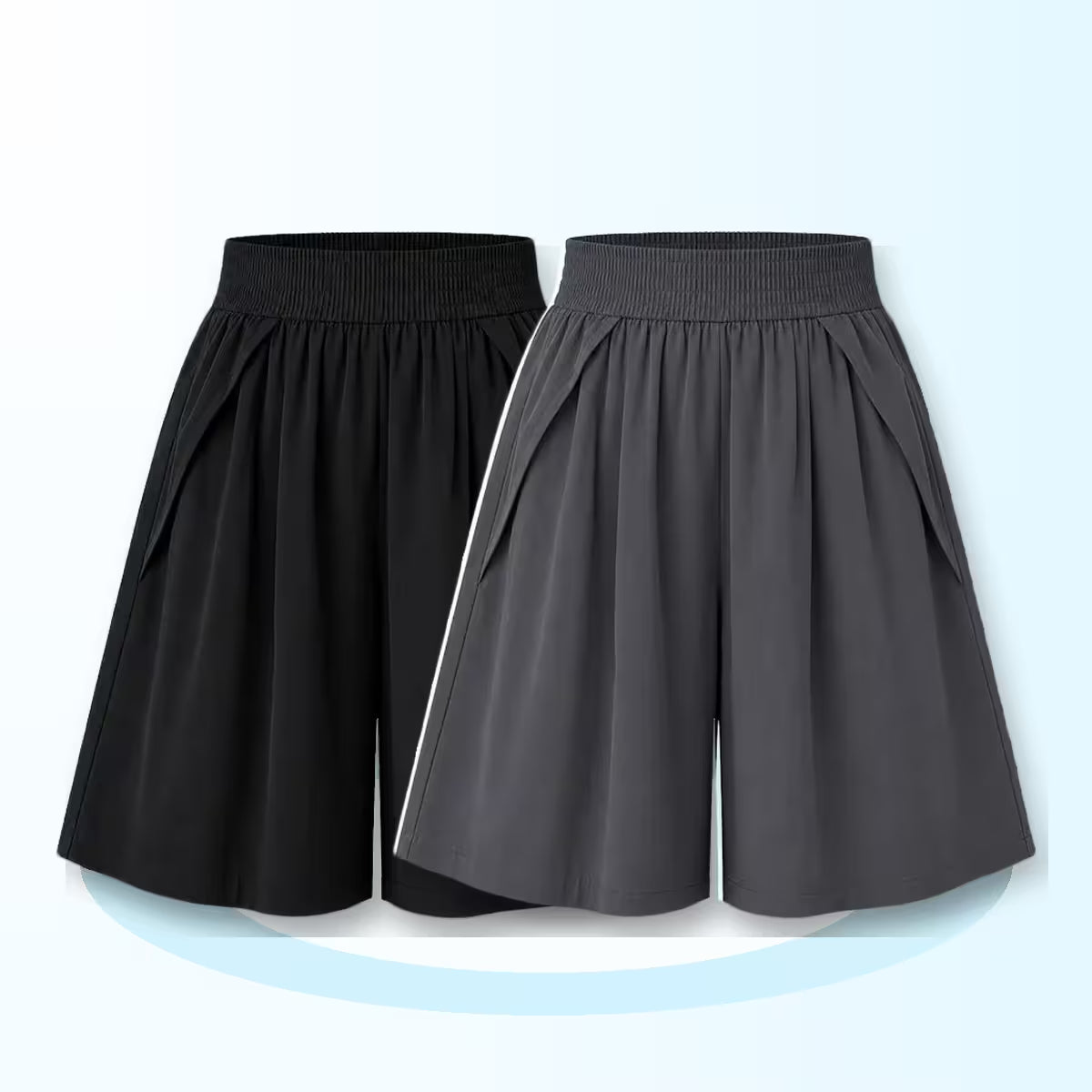 FlowEase - Cooling Stretch Knee-Length Shorts for Women
