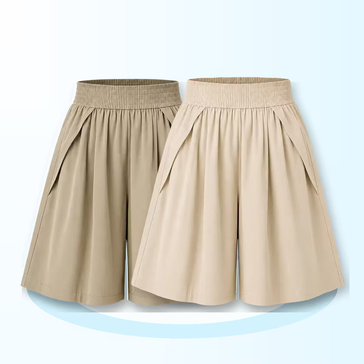 FlowEase - Cooling Stretch Knee-Length Shorts for Women