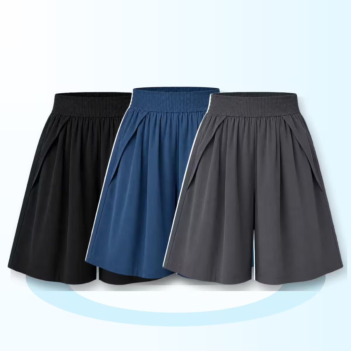 FlowEase - Cooling Stretch Knee-Length Shorts for Women