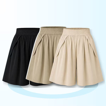 FlowEase - Cooling Stretch Knee-Length Shorts for Women
