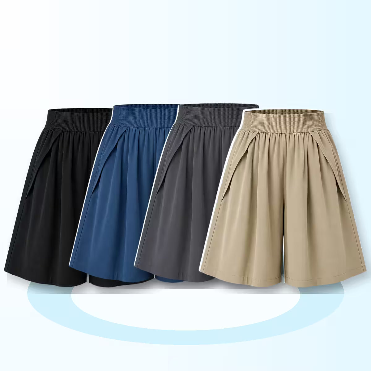 FlowEase - Cooling Stretch Knee-Length Shorts for Women