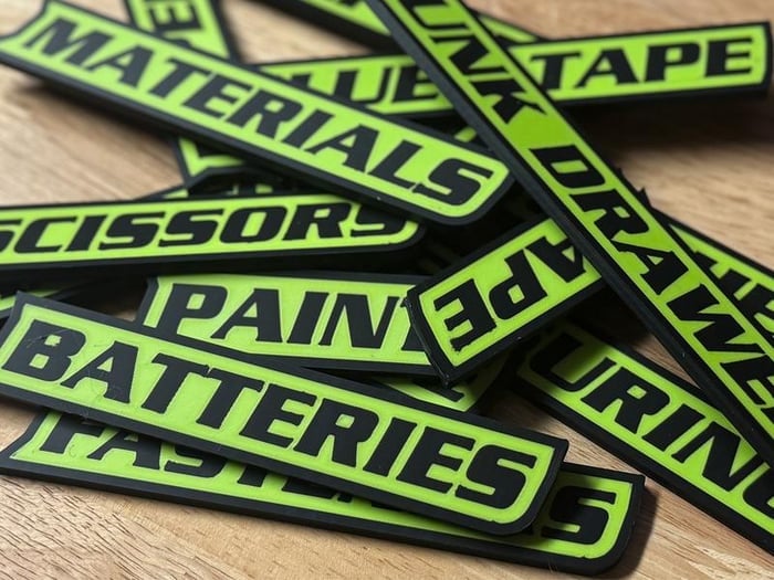 🔥Hot Sale 49% OFF - Custom Premium Magnetic Toolbox Labels for Tool Organization - 12 Pack of High Quality 3D Printed Personalized Magnets