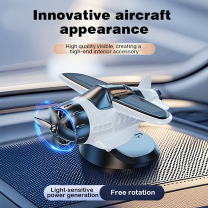 🎁2025 Limited Time Sale - 50% OFF🔥Solar powered airplane shaped car ornaments