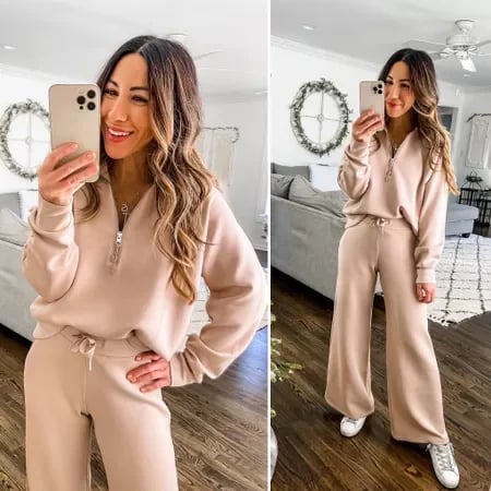🔥Hot Sale 50% OFF🔥-🎀Women's 2 Piece Casual Outfits Sweatsuit Set