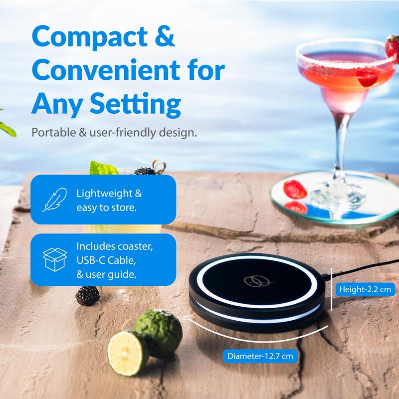 🔥Hot Sale 50% OFF🔥The Barsys 2.0 Coaster | Effortless. Professional Cocktails at Home 💡🔒