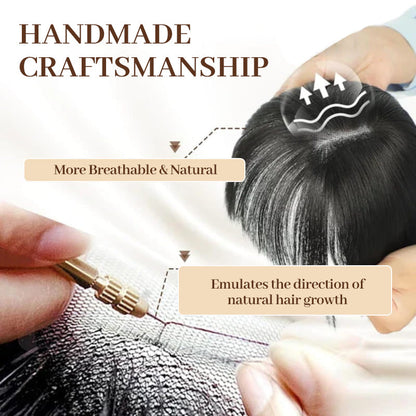 🔥Hot Sale 🔥Natural Hair Toppers with Bangs for Women