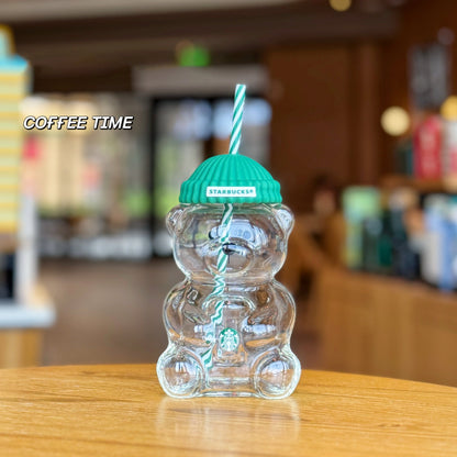 🔥Hot Sale 50% OFF🔥Bearista Glass Straw Cup 🐻✨