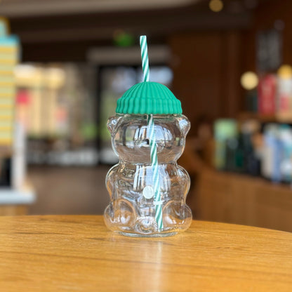 🔥Hot Sale 50% OFF🔥Bearista Glass Straw Cup 🐻✨
