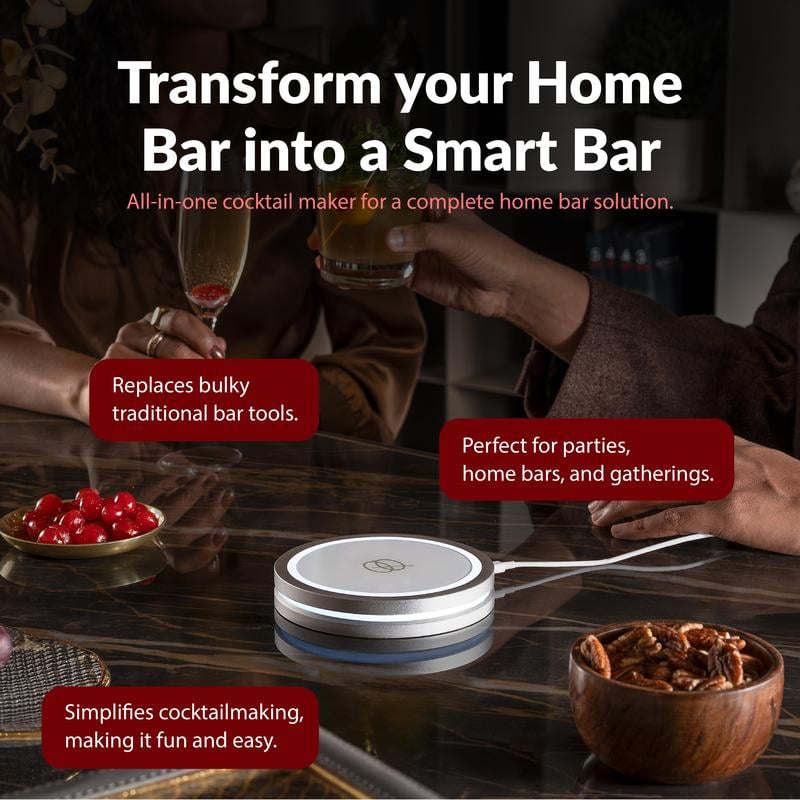 🔥Hot Sale 50% OFF🔥The Barsys 2.0 Coaster | Effortless. Professional Cocktails at Home 💡🔒
