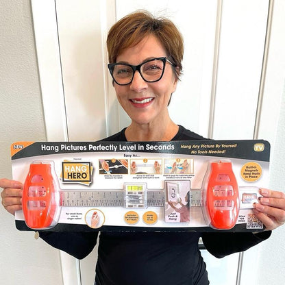 🔥LAST DAY ONLY 49% OFF🛠️All in One Picture Hanging System!🎁Measures Frame. Levels and Inserts Nails at The Perfect Depth and Angle - Holds Up to 10 Pounds in Seconds