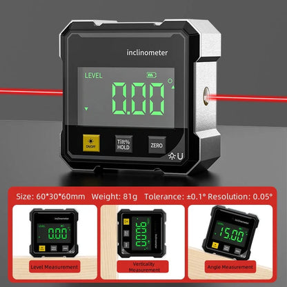 🔥Limited Time Discount 🔥4-Side Magnetic Digital Angle Gauge with Laser