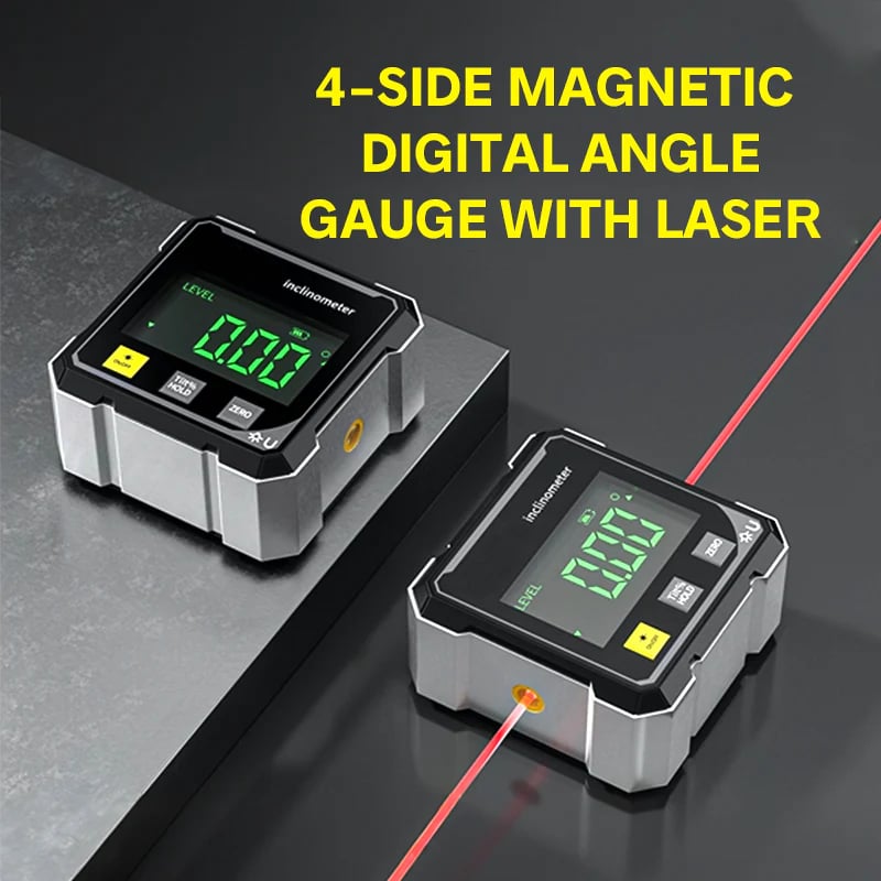 🔥Limited Time Discount 🔥4-Side Magnetic Digital Angle Gauge with Laser