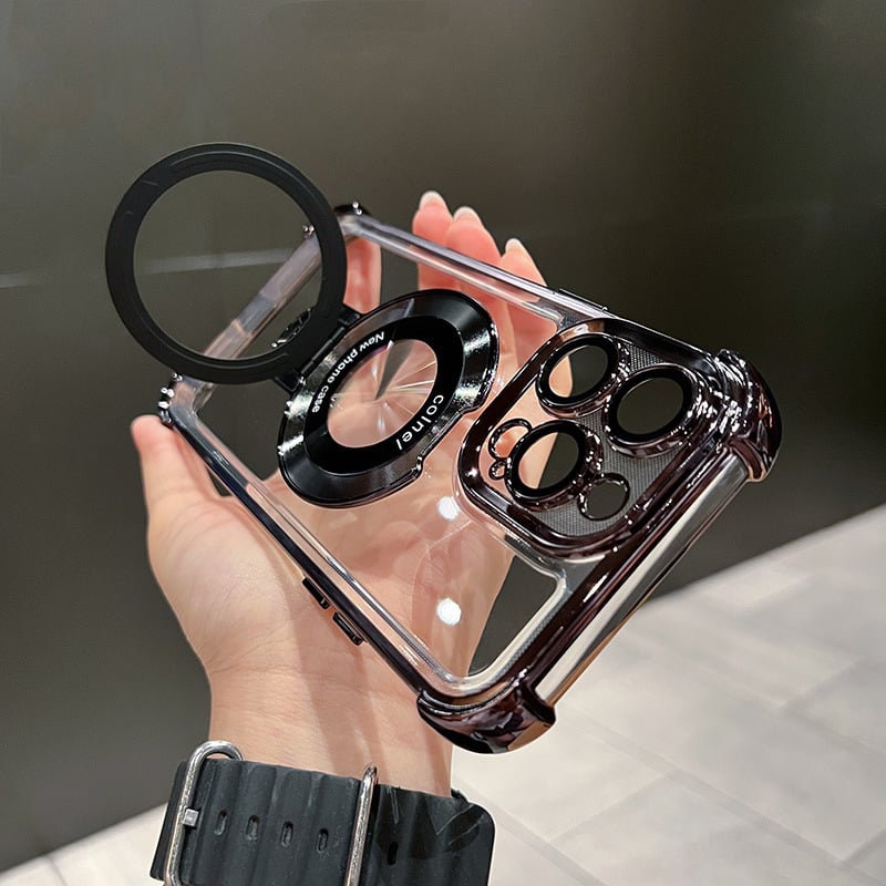 🔥Hot Sale🔥New In Phone Case for iPhone 17 Series - Four Corners Air Cushion Anti-fall Case for iPhone with Invisible Ring Stand