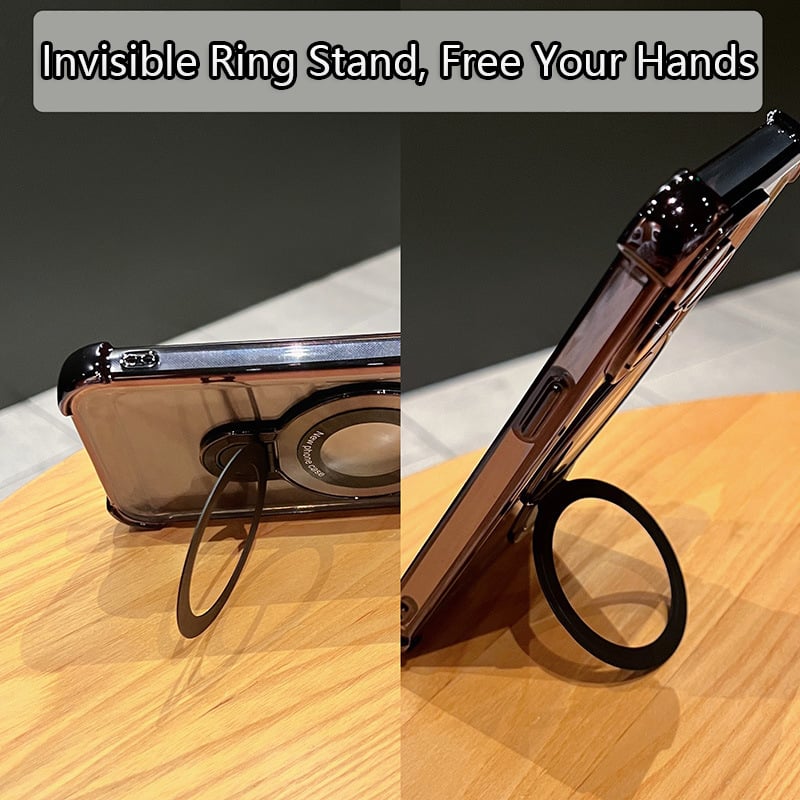 🔥Hot Sale🔥New In Phone Case for iPhone 17 Series - Four Corners Air Cushion Anti-fall Case for iPhone with Invisible Ring Stand