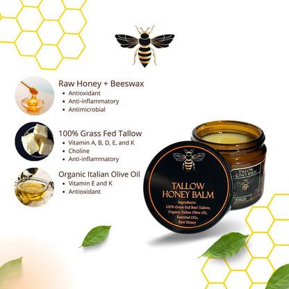 🔥This Week's Special Price $14.99🍊Terra LotusTM Organic Grass-Fed Beef Tallow Balm with Raw Honey
