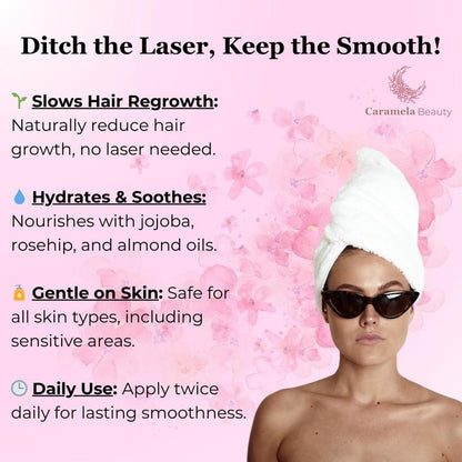 🔥Limited Time Discount 💥Caramela Beauty Cyperus Rotundus Oil for Natural Permanent Hair Reduction