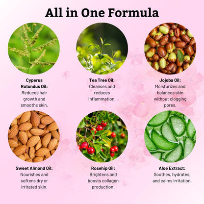 🔥Limited Time Discount 💥Caramela Beauty Cyperus Rotundus Oil for Natural Permanent Hair Reduction