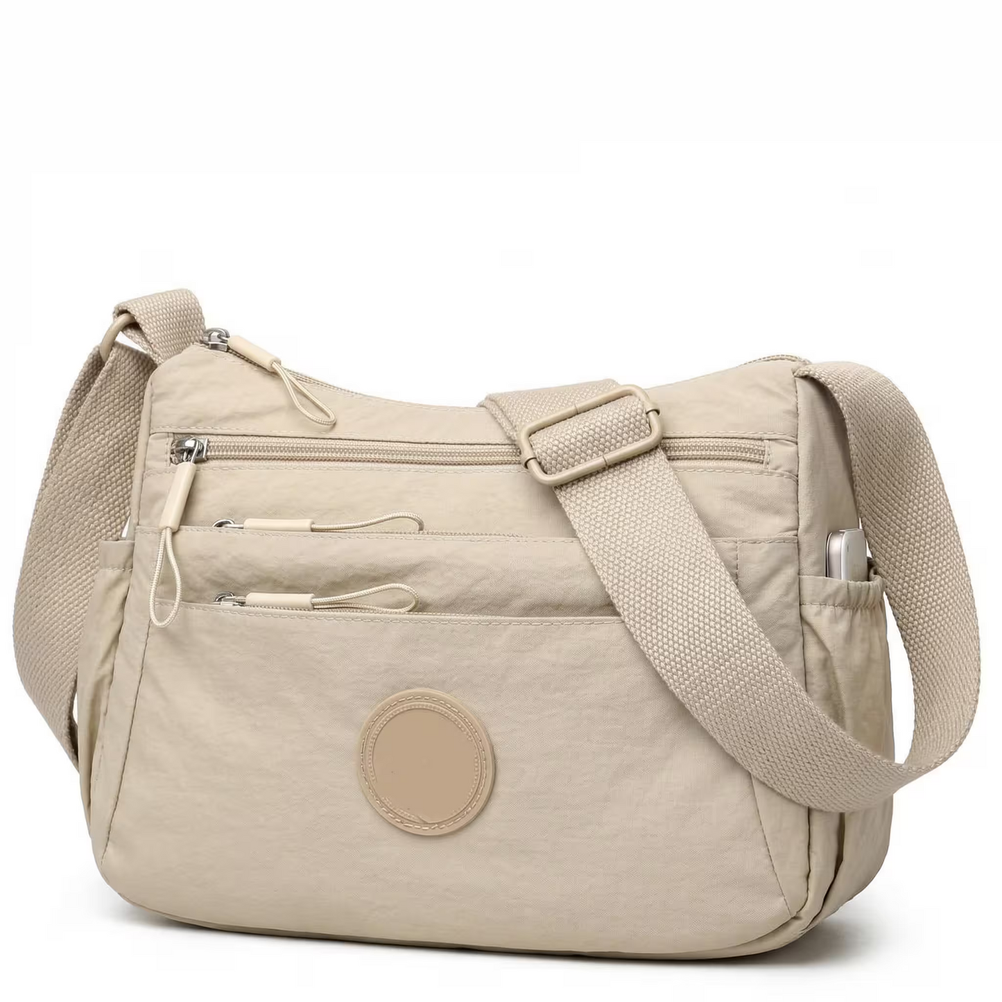 👜Women Solid Color Fashionable Multi-pocket Zipper Crossbody Bag