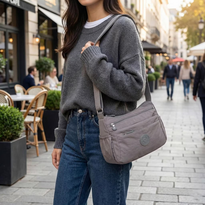 👜Women Solid Color Fashionable Multi-pocket Zipper Crossbody Bag