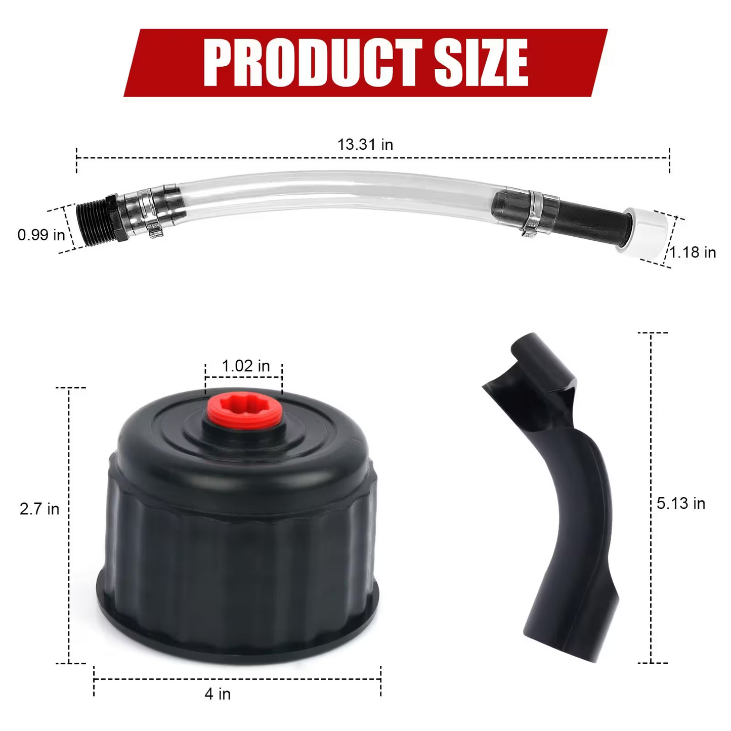 FlexPour - No Spill Fuel Filler Hose & Cap