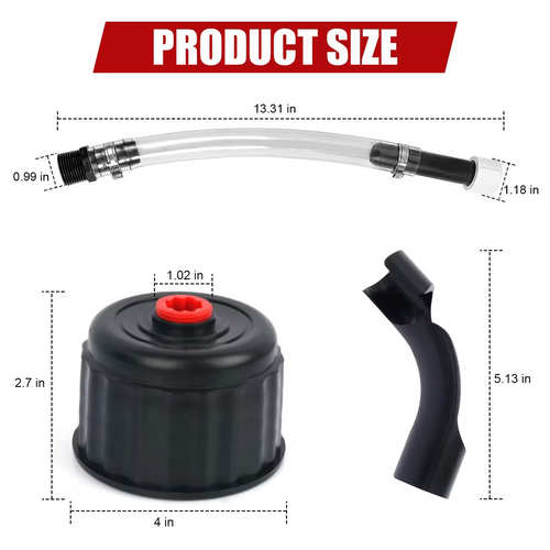 FlexPour - No Spill Fuel Filler Hose & Cap