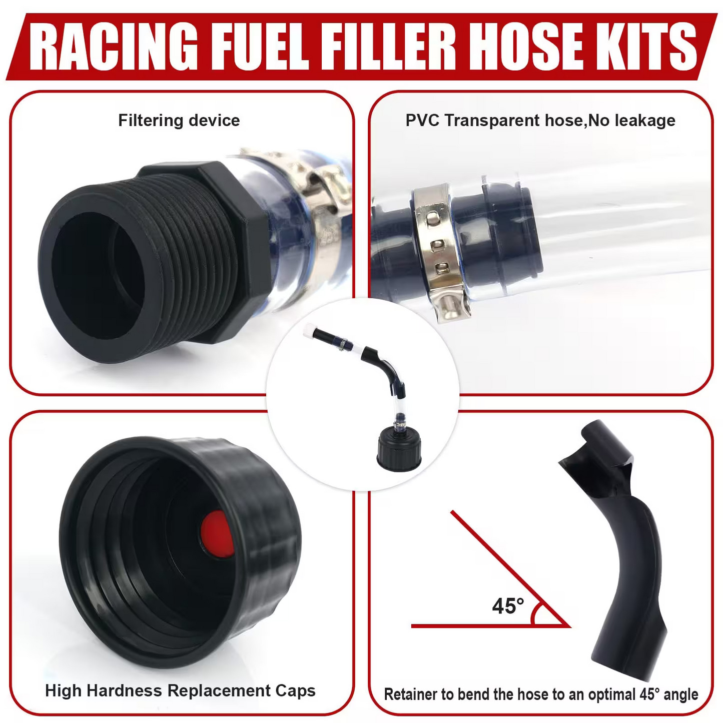 FlexPour - No Spill Fuel Filler Hose & Cap