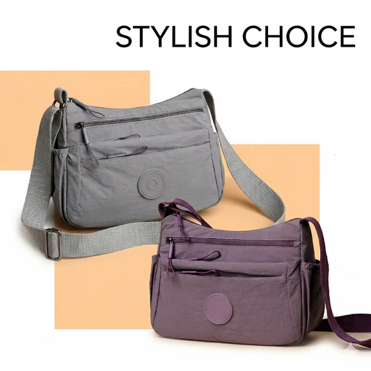 👜Women Solid Color Fashionable Multi-pocket Zipper Crossbody Bag