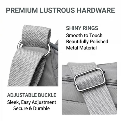 👜Women Solid Color Fashionable Multi-pocket Zipper Crossbody Bag