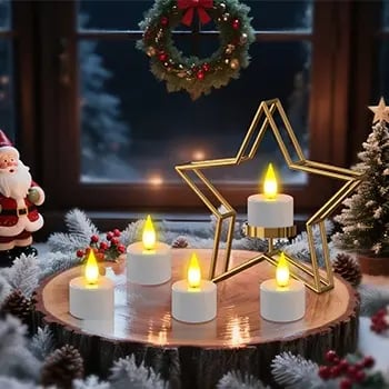 🔥Hot Sale 50% OFF🔥Flameless Candles, 2025 12pcs USB Rechargeable Tea Lights Candles